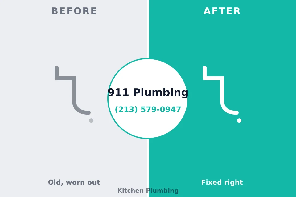 Before and after: plumbing repair Edina, MO